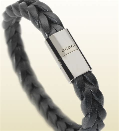 bracelet men gucci|Gucci leather bracelet for men.